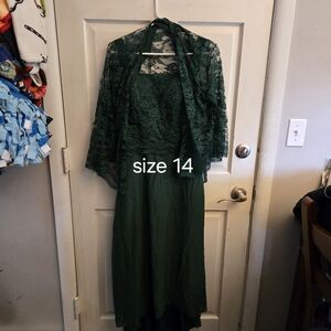 Elegant Green Lace Dress